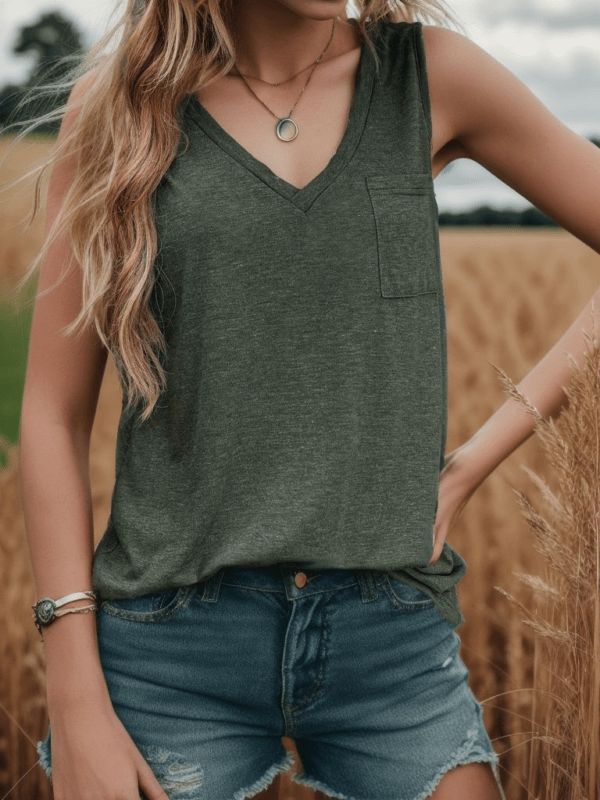 Solid Color Knit Vest