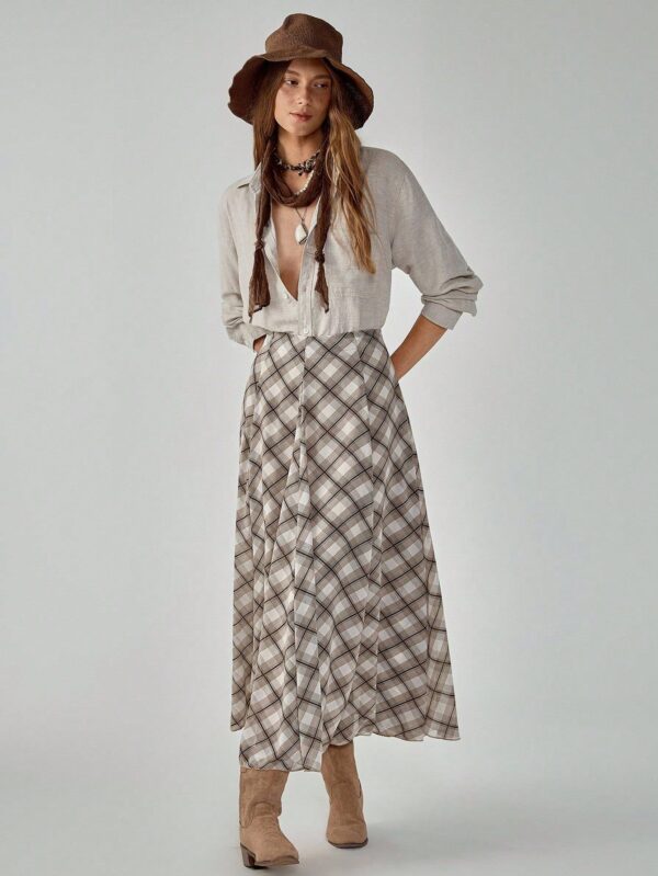 plaid skirt - 图片 2