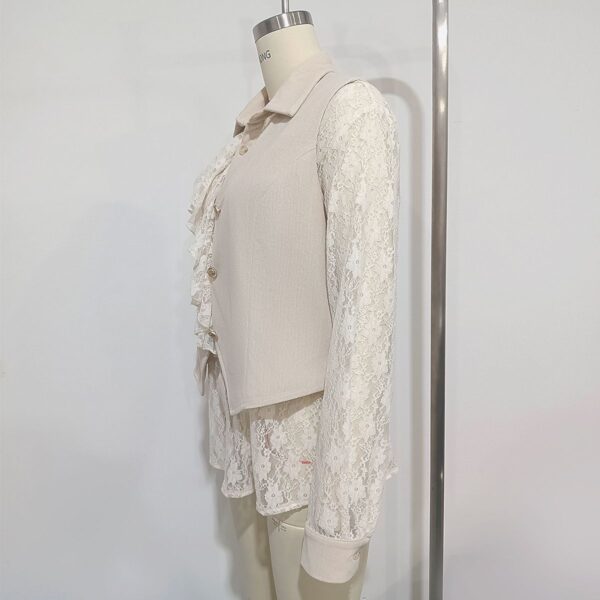 2025 Summer Luxury Chic White Vest Two-Piece Set - 图片 2