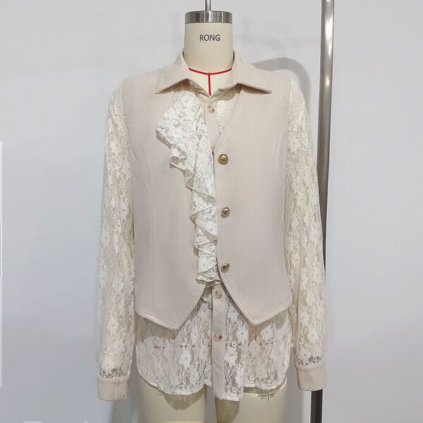 2025 Summer Luxury Chic White Vest Two-Piece Set - 图片 3