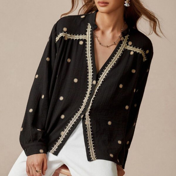 Bohemian fashion top versatile style - 图片 3